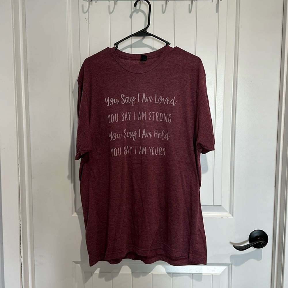 Maroon Christian t shirt